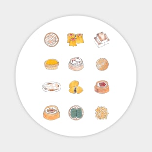 Dim Sum Icon Collage Magnet